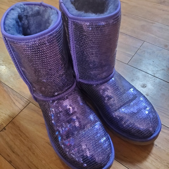 purple sparkle uggs